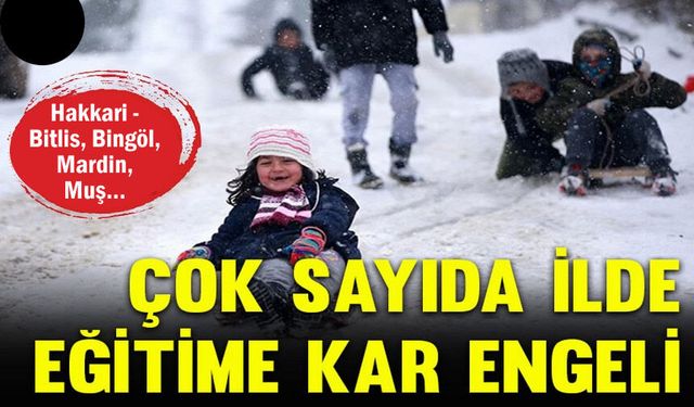 Kar yağışı nedeniyle 13 ilde eğitime ara verildi