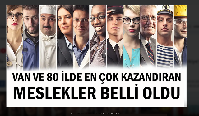 Van ve 80 ilde en çok kazandıran meslek belli oldu