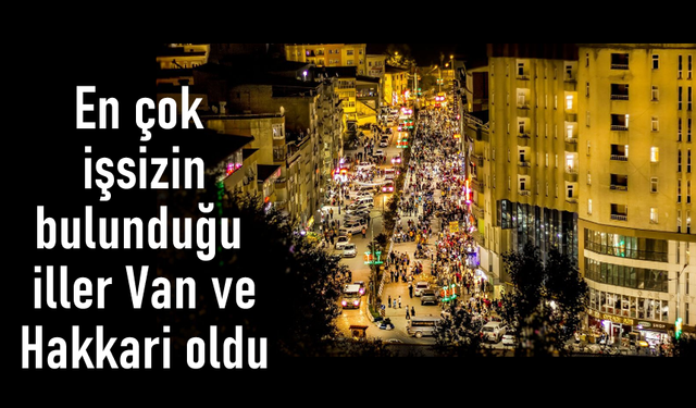 Van ve Hakkari İşsizlikte Number One!