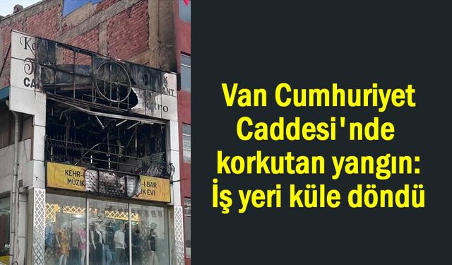 Van şehir merkezindeki yangın paniğe neden oldu