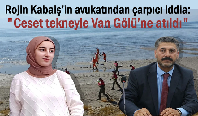 Avukat Karabulut: "Rojin Kabaiş tekneyle Van Gölü’ne atıldı"