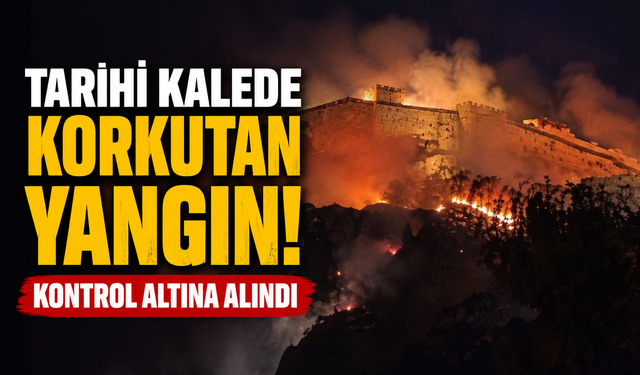 Van kalesinde korkutan yangın! Kontrol altına alındı