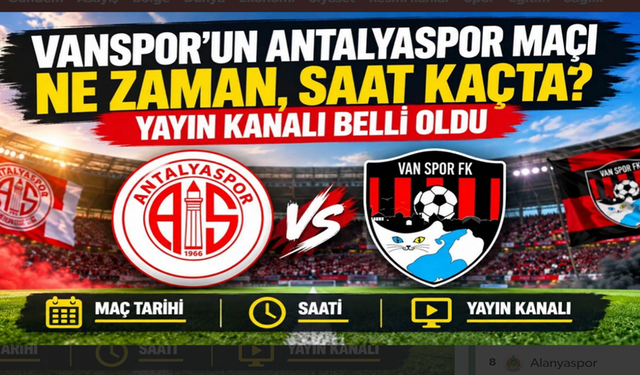 Antalyaspor – Vanspor maçı 3 kanaldan canlı yayınlanacak!