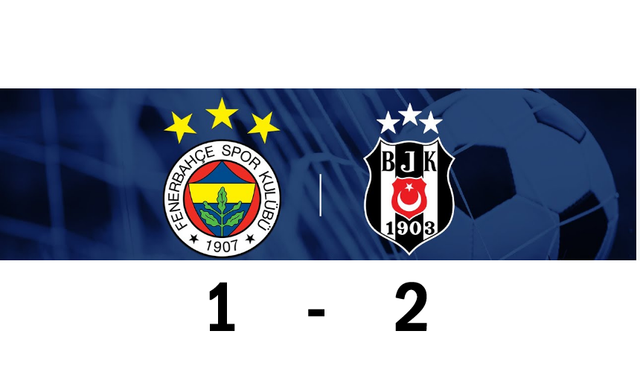 Sezonun ilk derbisini 2-1 Beşiktaş kazandı.