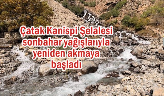 Kanispi Şelalesi sonbahar yağışlarıyla yeniden akmaya başladı