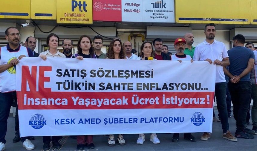 Diyarbakır KESK sendikasından TÜİK protestosu