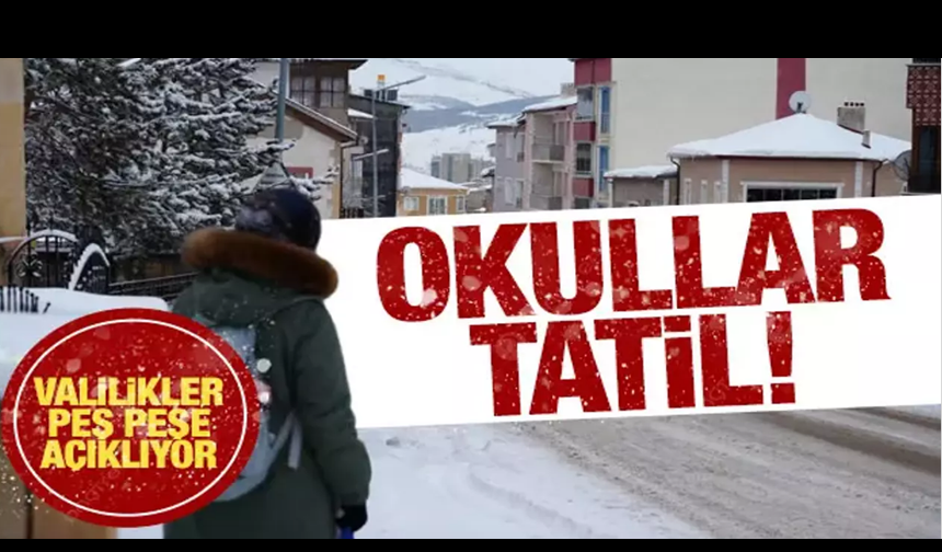 Valilik açıkladı: okullara kar tatili!