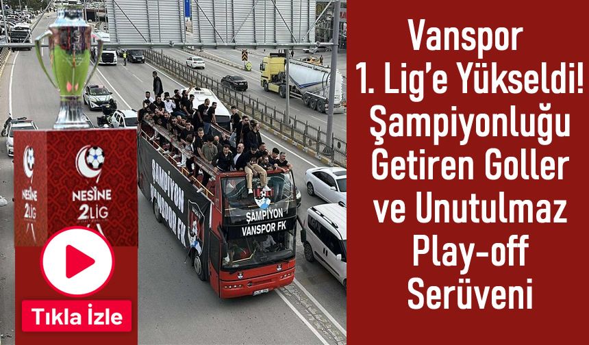 Vanspor 1. Lig’e Yükseldi! Şampiyonluğu Getiren O Goller!
