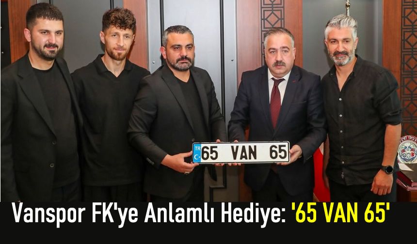 Van Emniyeti’nden Vanspor FK'ye Anlamlı Hediye: '65 VAN 65'