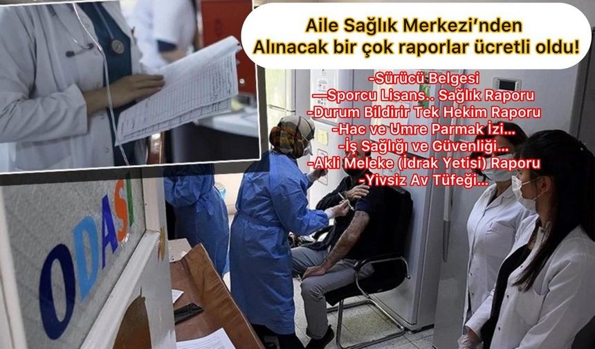 ASO'dan alınacak bir çok sağlık raporlardan ücret alınacak