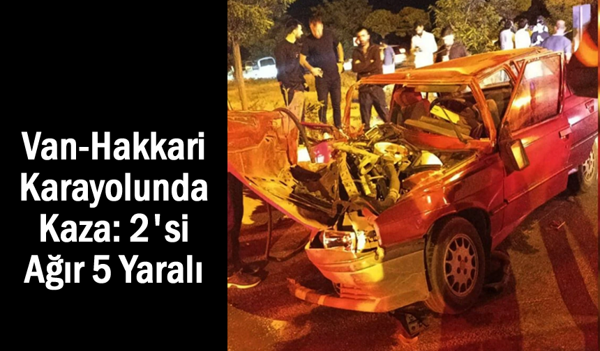 Van-Hakkari karayolunda kaza: 2'si ağır 5 yaralı