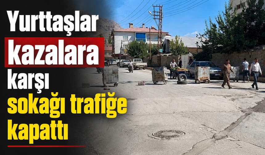 Van'da Yurttaşlar kazalara karşı sokağı trafiğe kapattı