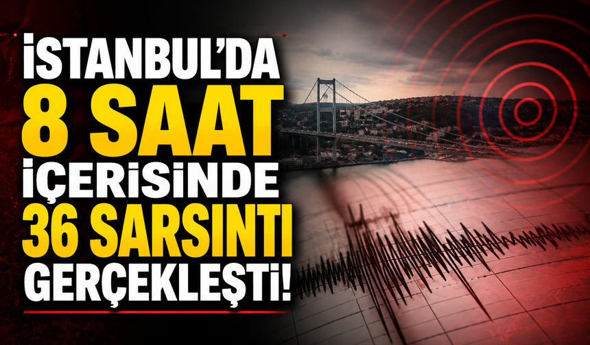 İstanbul beşik gibi sallanıyor: 8 saatte 36 deprem