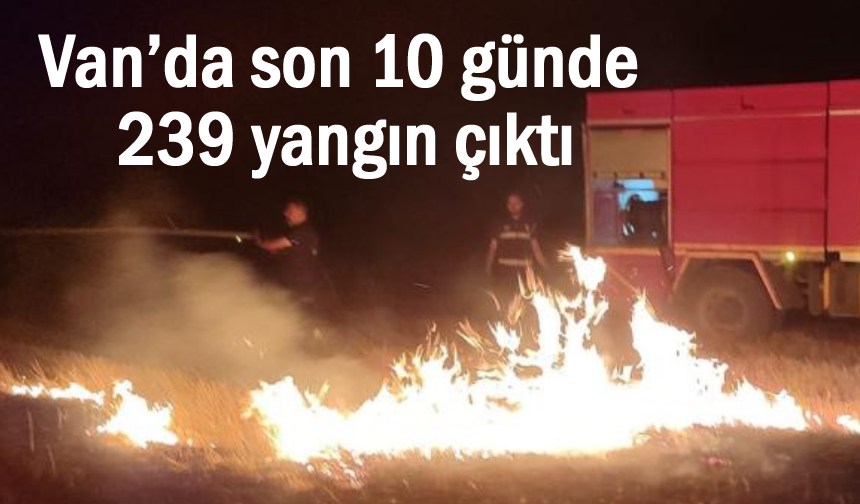 Van’da ekipler 10 günde 239 yangına müdahale etti