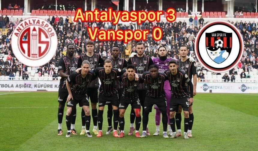 Vanspor’da alarm zilleri! 4 puanla 19. Sırada