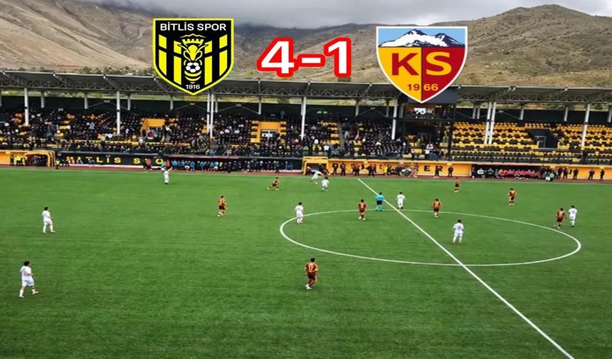 Bitlis Spor’dan Kayserispor’a tarihi kupa darbesi 4-1