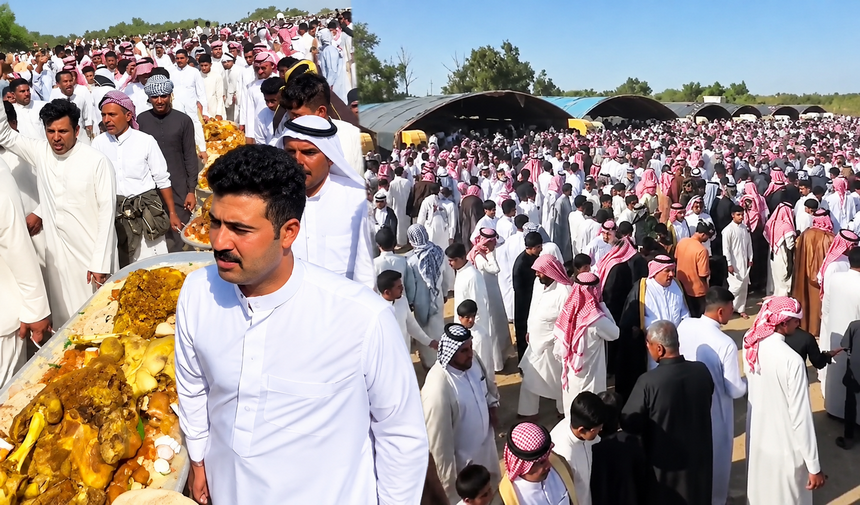 Irak’ta düğün için 1.500 koyun ve 250 deve kesildi